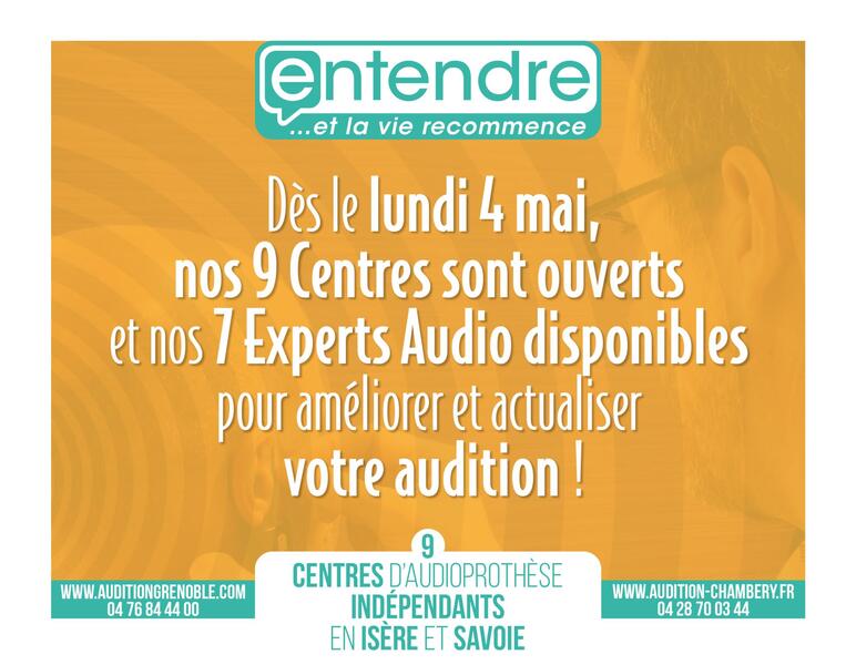 Réouverture de votre Centre Entendre 